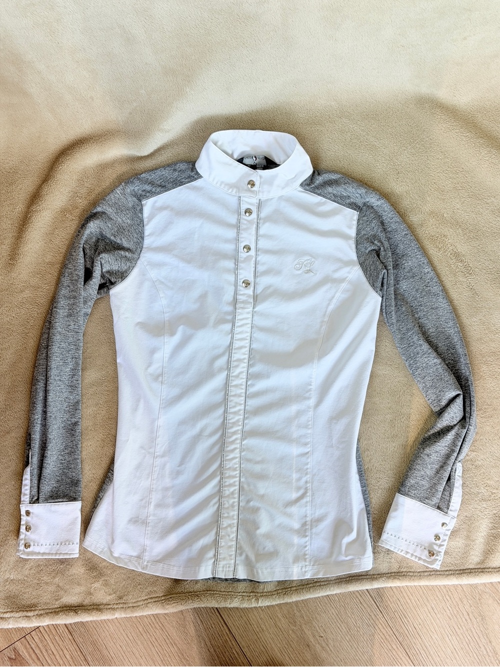 Kingsland equestrian White and Gray show Shirt